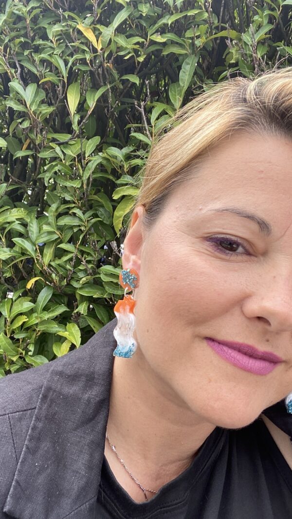 Boucles d’oreilles vague 3 couleurs – Image 4