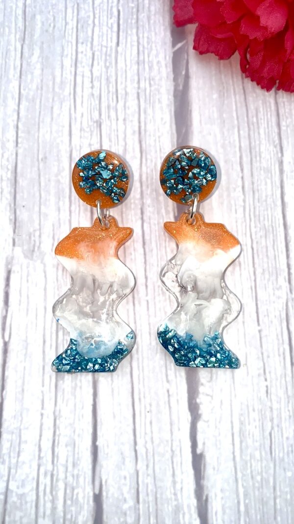 Boucles d’oreilles vague 3 couleurs