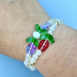 Bracelet en perles "Tulipe” – Fait main avec amour